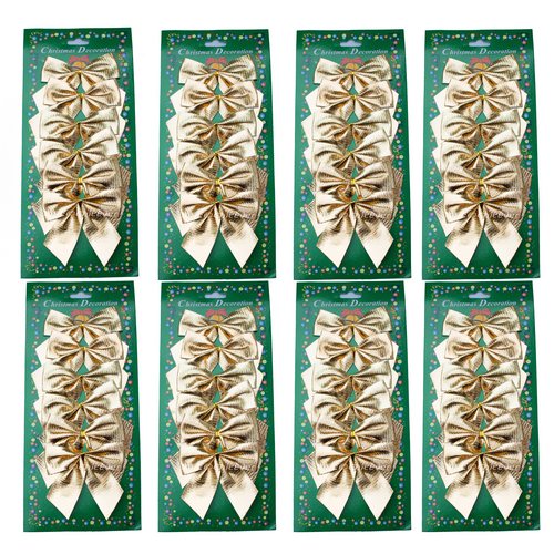 48 kleine Schleifen gold Weihnachten Weihnachtsschleifen Schleife Christbaum 7,5cm - zum Schließen ins Bild klicken